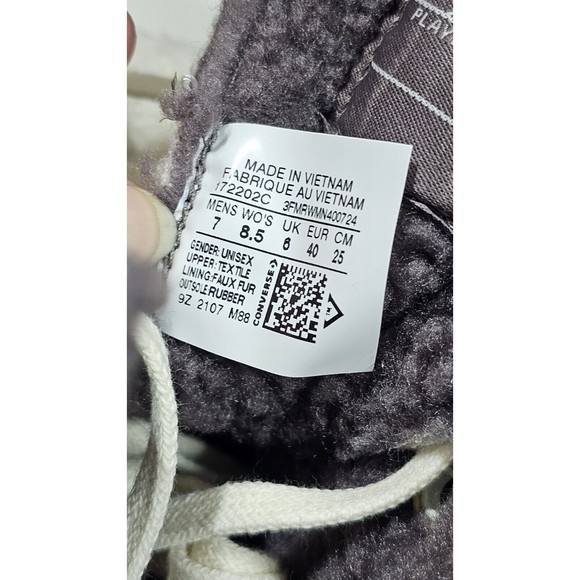 Converse Unisex Run Star Hike Sherpa Sneakers Size 7 Women's Mauve 172202C NWB - Picture 7 of 10